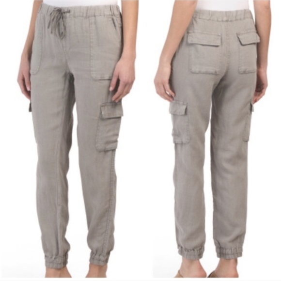 Nicole Miller Pants - Nichole Miller Pigment Dyed Linen Jogger Women's Size Small